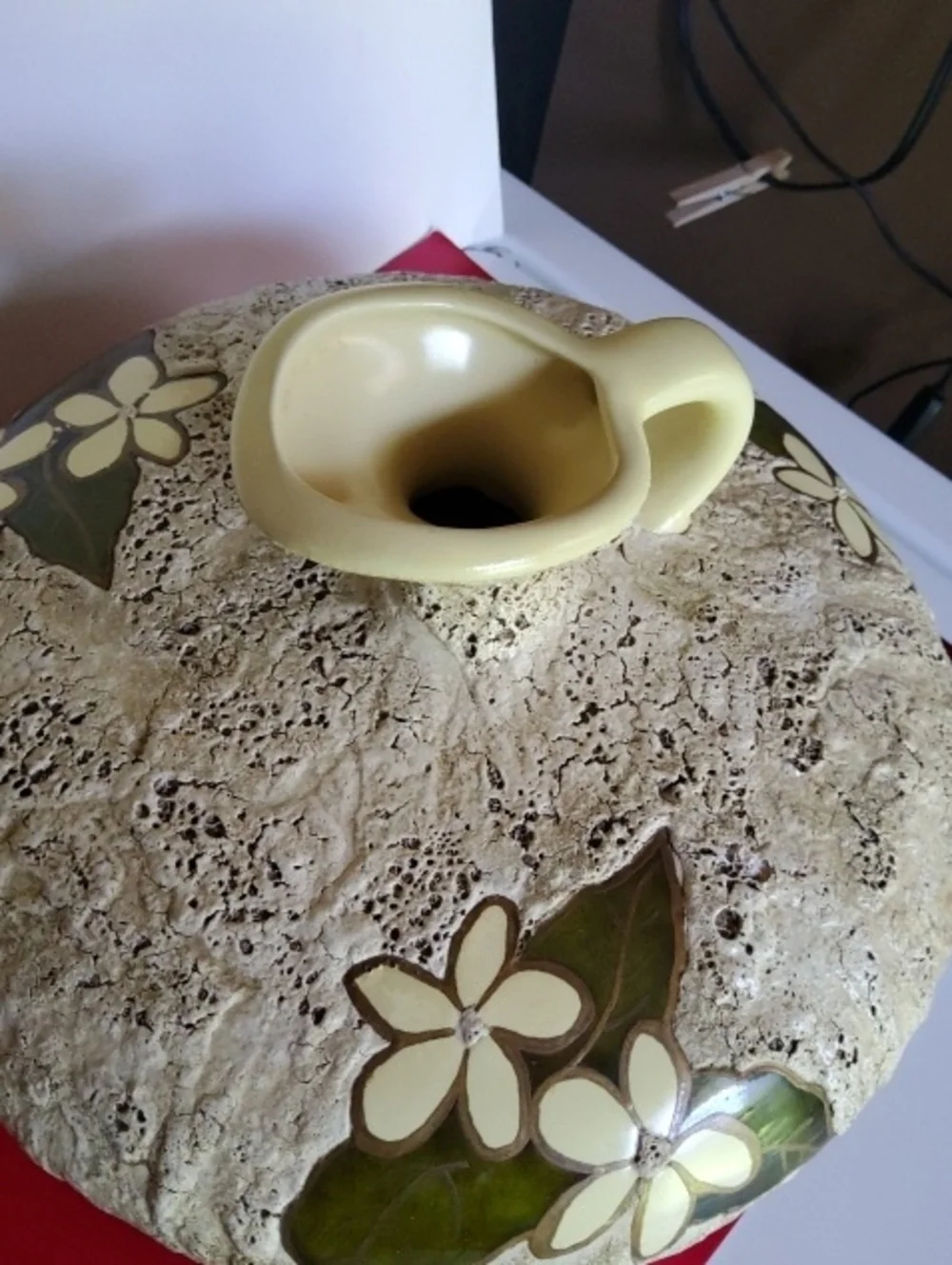 Mid-century Modern Sand Glaze Ewer Pottery
